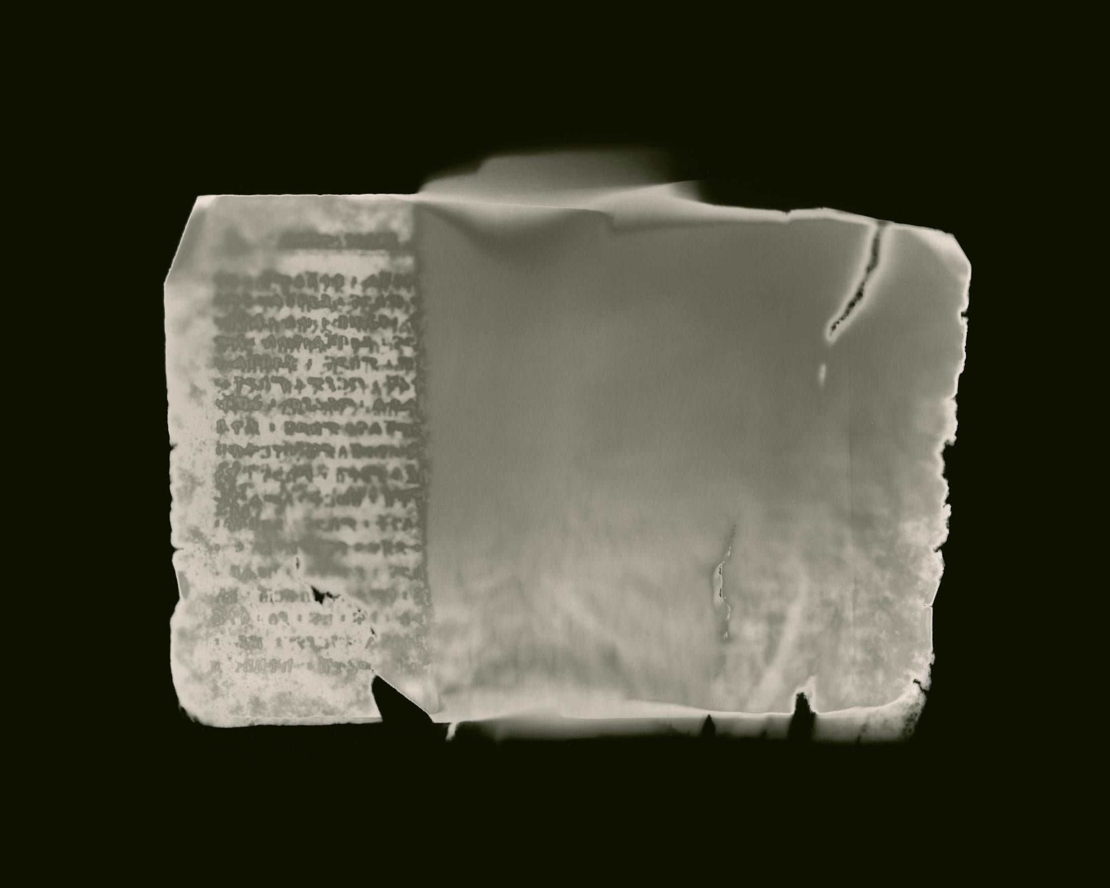 Ancient Page and Ancient Page Angel, Diptych. Black and White Print - Photograph by Shine Huang