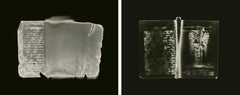 Ancient Page and Ancient Page Angel, Diptych. Black and White Print