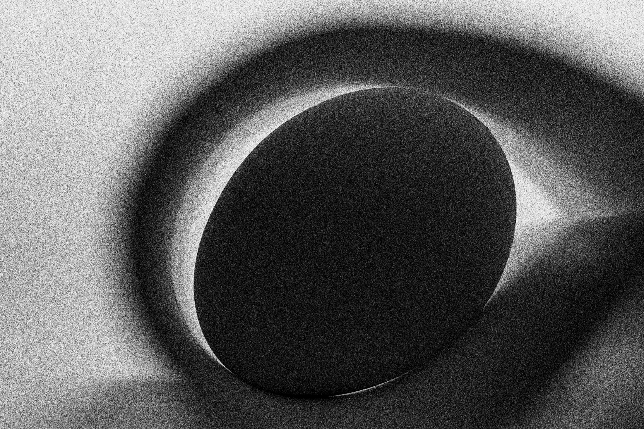 Shine Huang Abstract Photograph - Egg Study 3. Abstract. Black and White Silver Gelatin Print