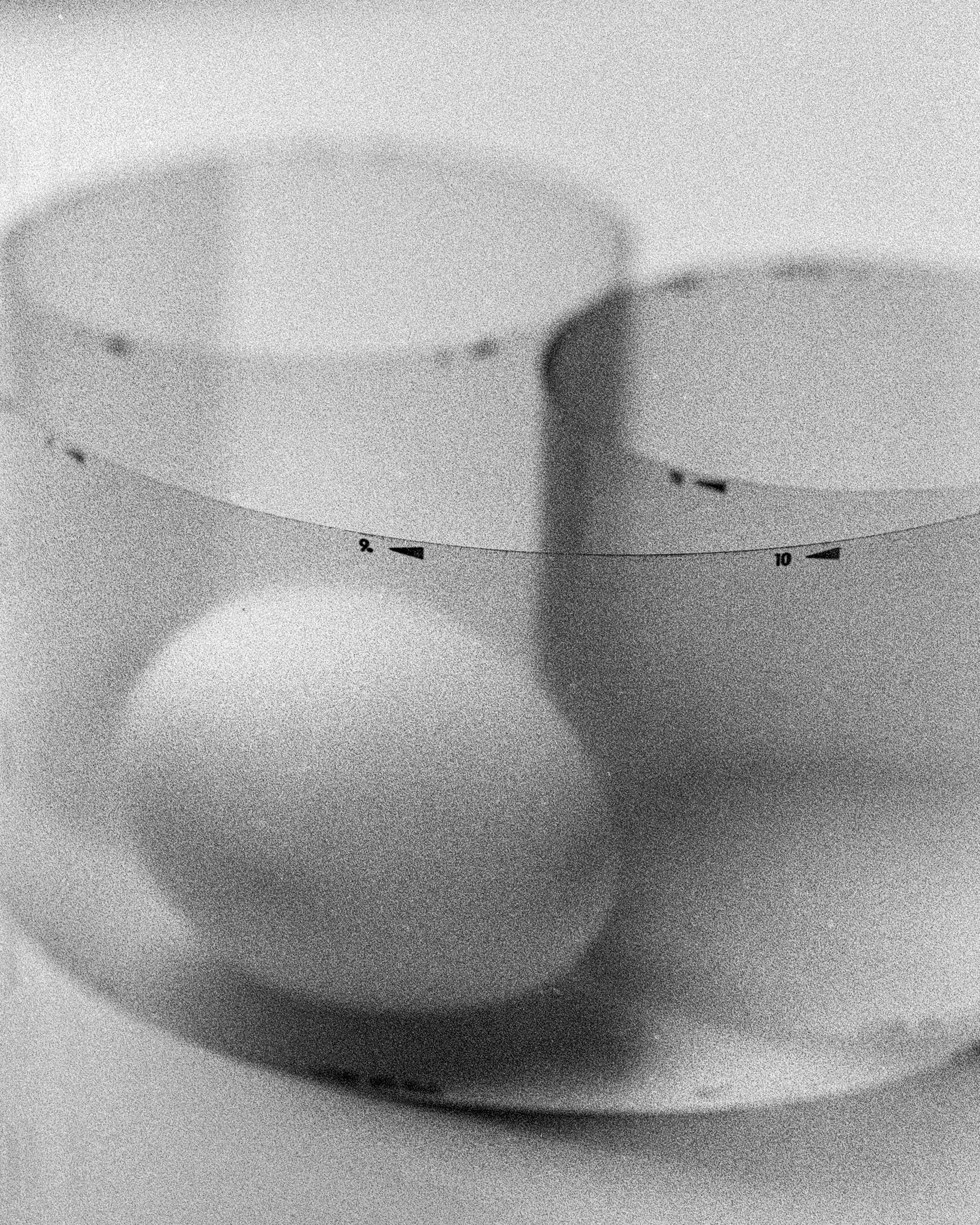 Egg Study 6, 7 and 8. Triptych. Abstract.  Black and White Silver Gelatin Print - Gray Abstract Photograph by Shine Huang