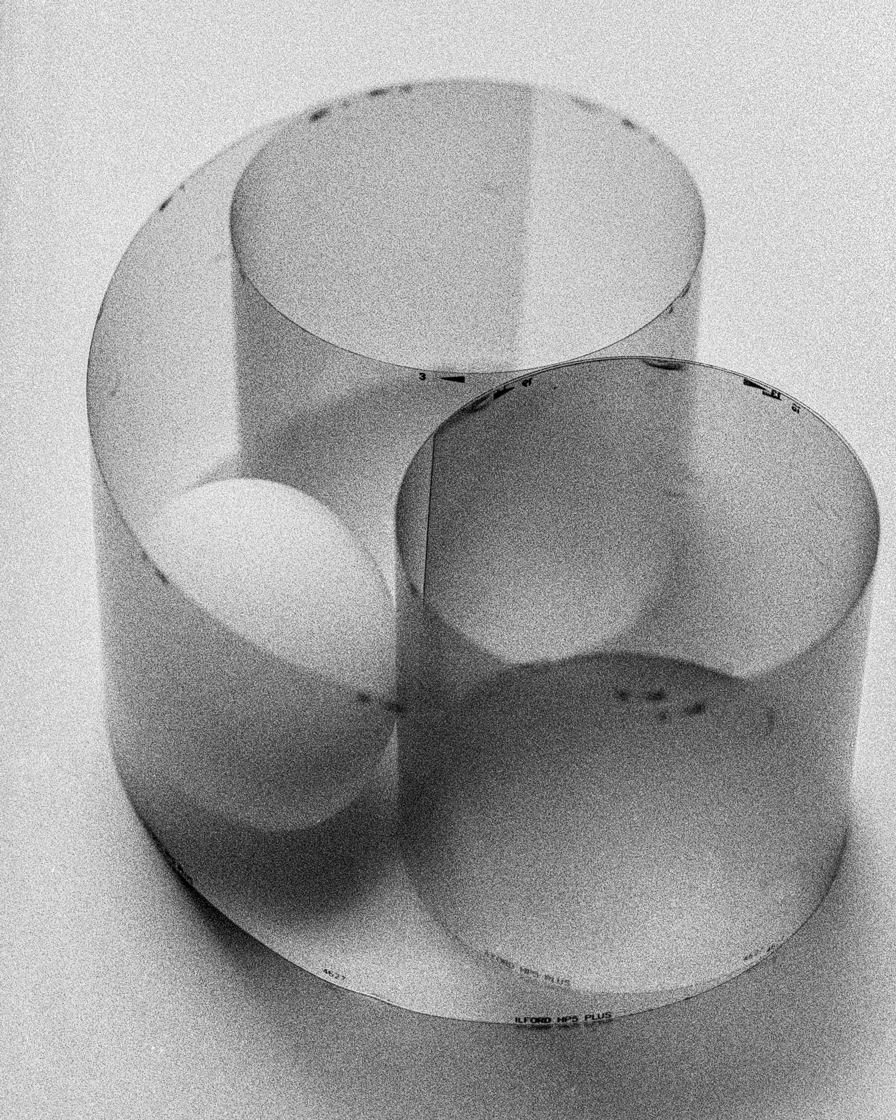 Egg Study 6 and 8. Diptych. Abstract.  Black and White Silver Gelatin Print - Minimalist Photograph by Shine Huang