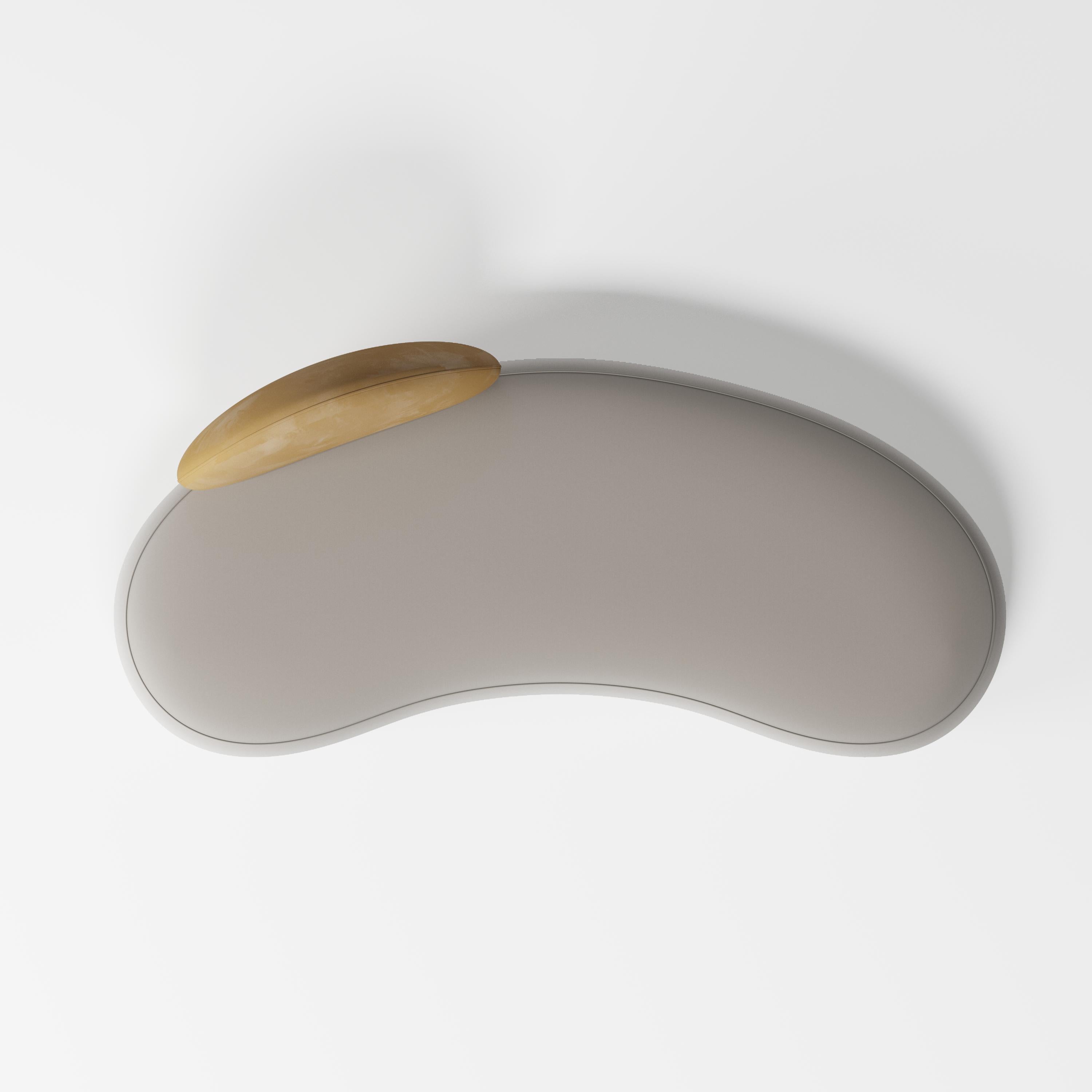 Contemporary Shine Sofa 230, Flexible Velvet, Brass, Designed by Mehmet Orel for Studio Kirkit For Sale
