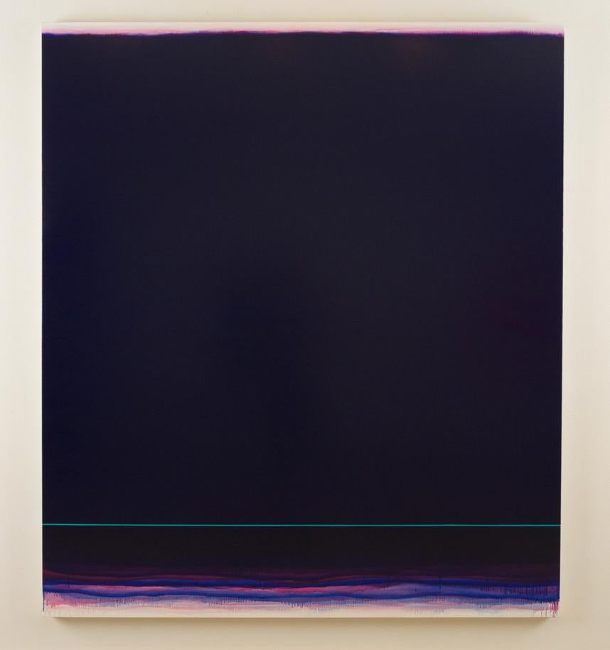 Abstract Painting Shingo Francis - L'espace infini (bleu-magenta)