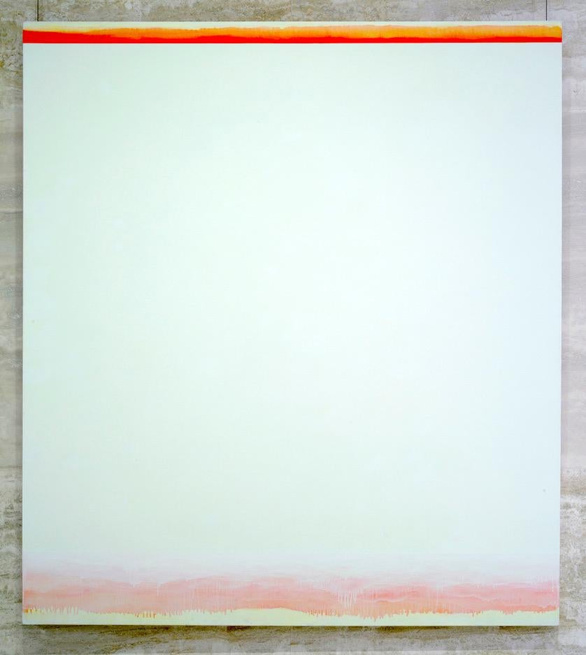 Shingo Francis Abstract Painting - Orange and White
