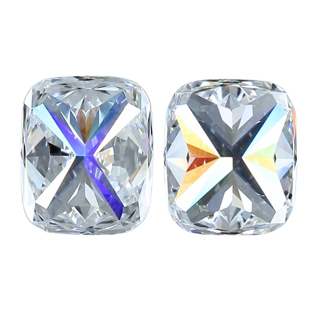 Paire de diamants taille idéale de 1,45 carat, certifiés GIA 1