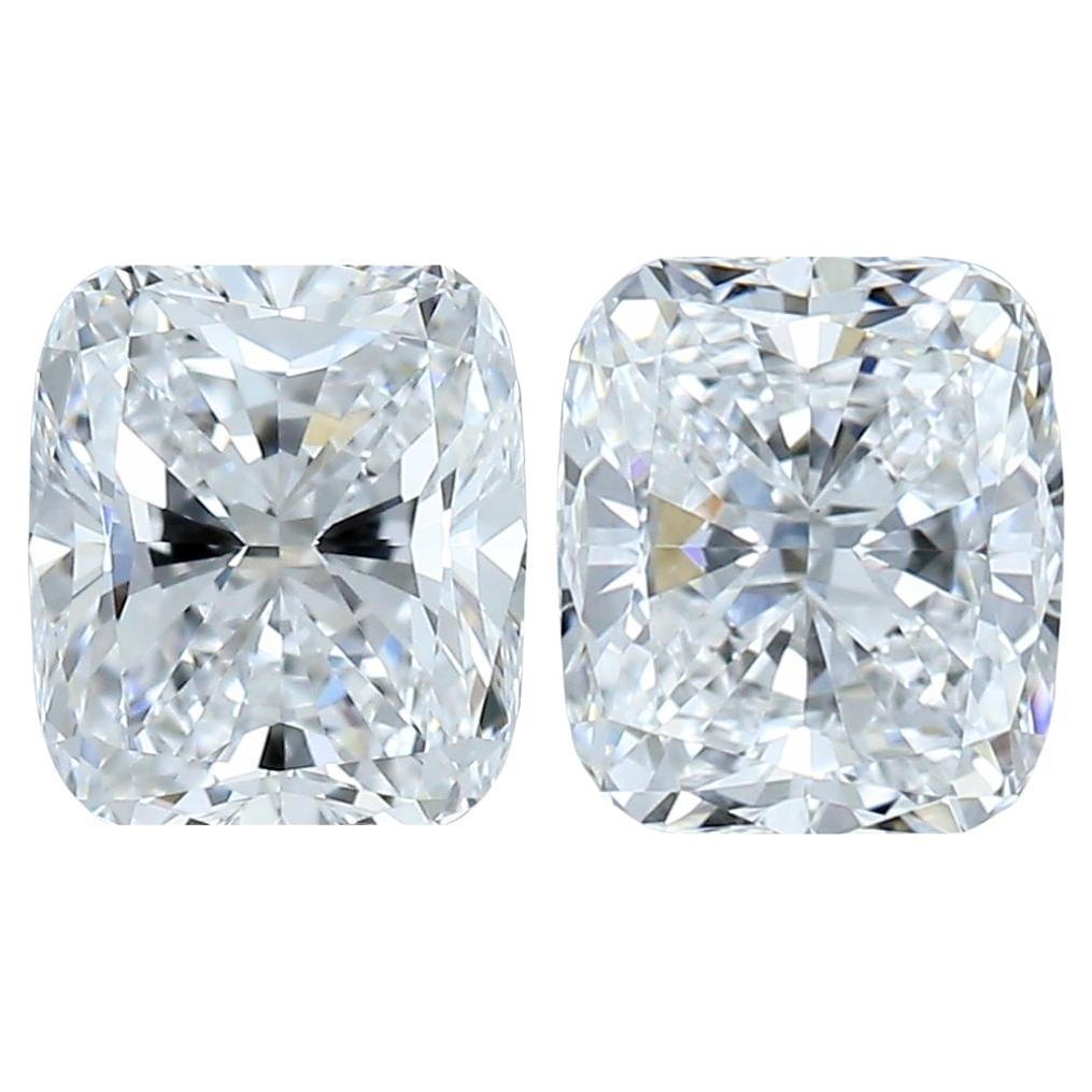 Shining 1.45ct Ideal Cut Pair of Diamonds - GIA Certified For Sale