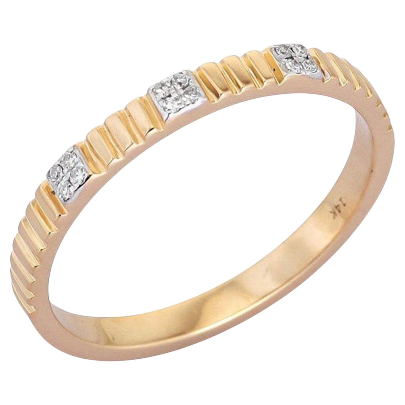 Shining Diamond Essence 14K (or 18k upon request) Yellow Gold Eternity Ring