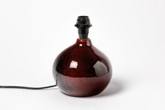 Lampe de table en céramique rouge et noire Shinny par Max Idlas