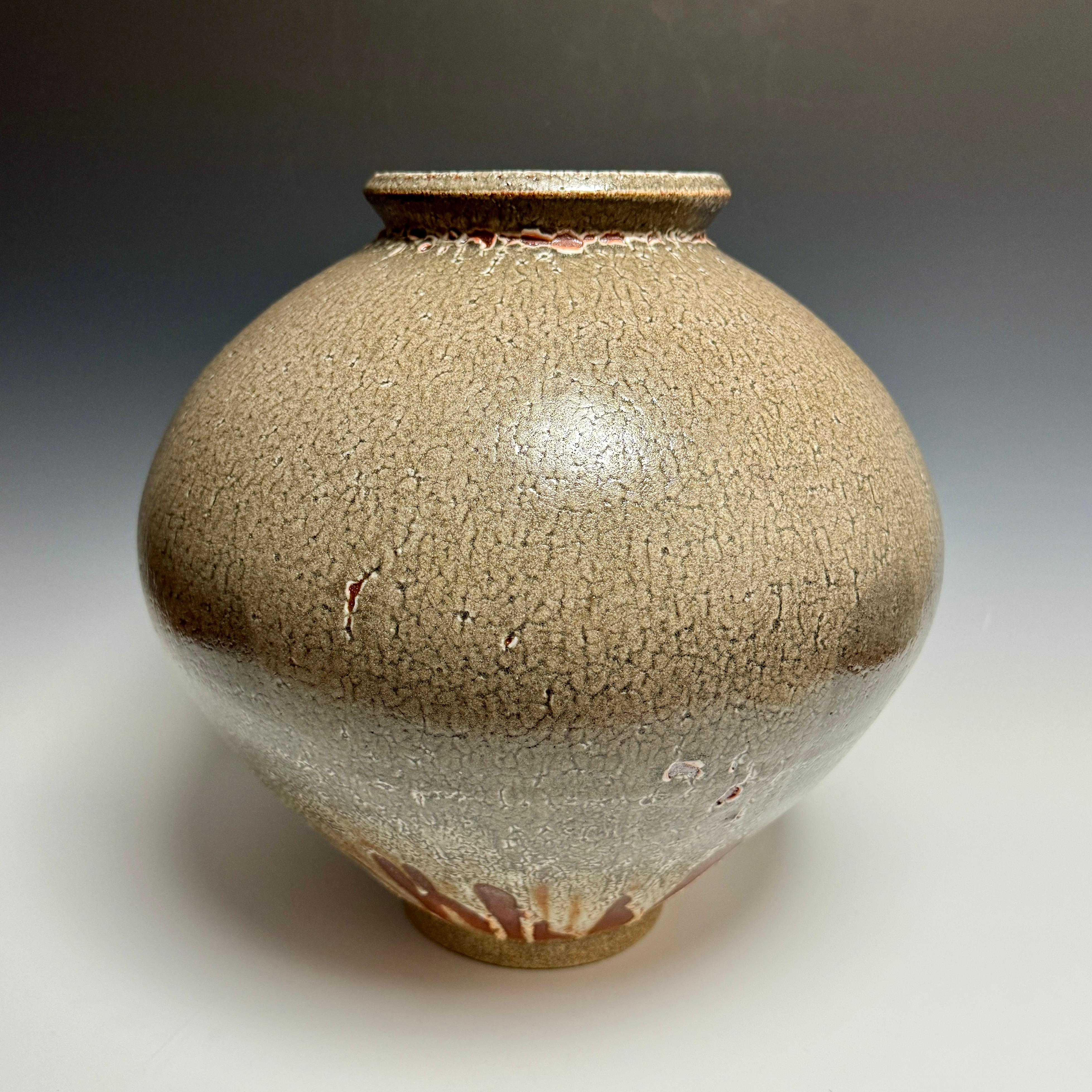 Modern Shino Glazed Tsubo by Jason Fox For Sale