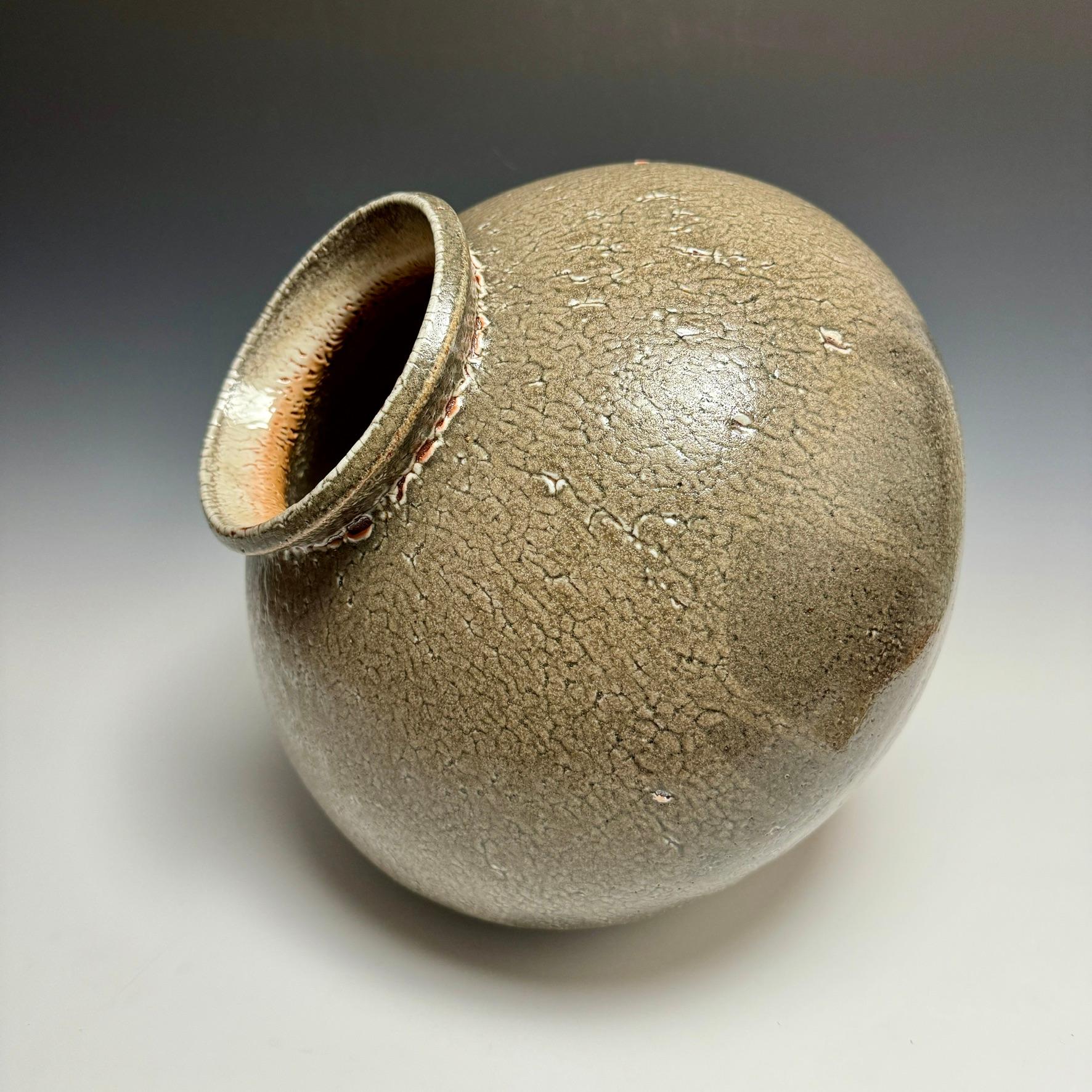 Ceramic Shino Glazed Tsubo by Jason Fox For Sale