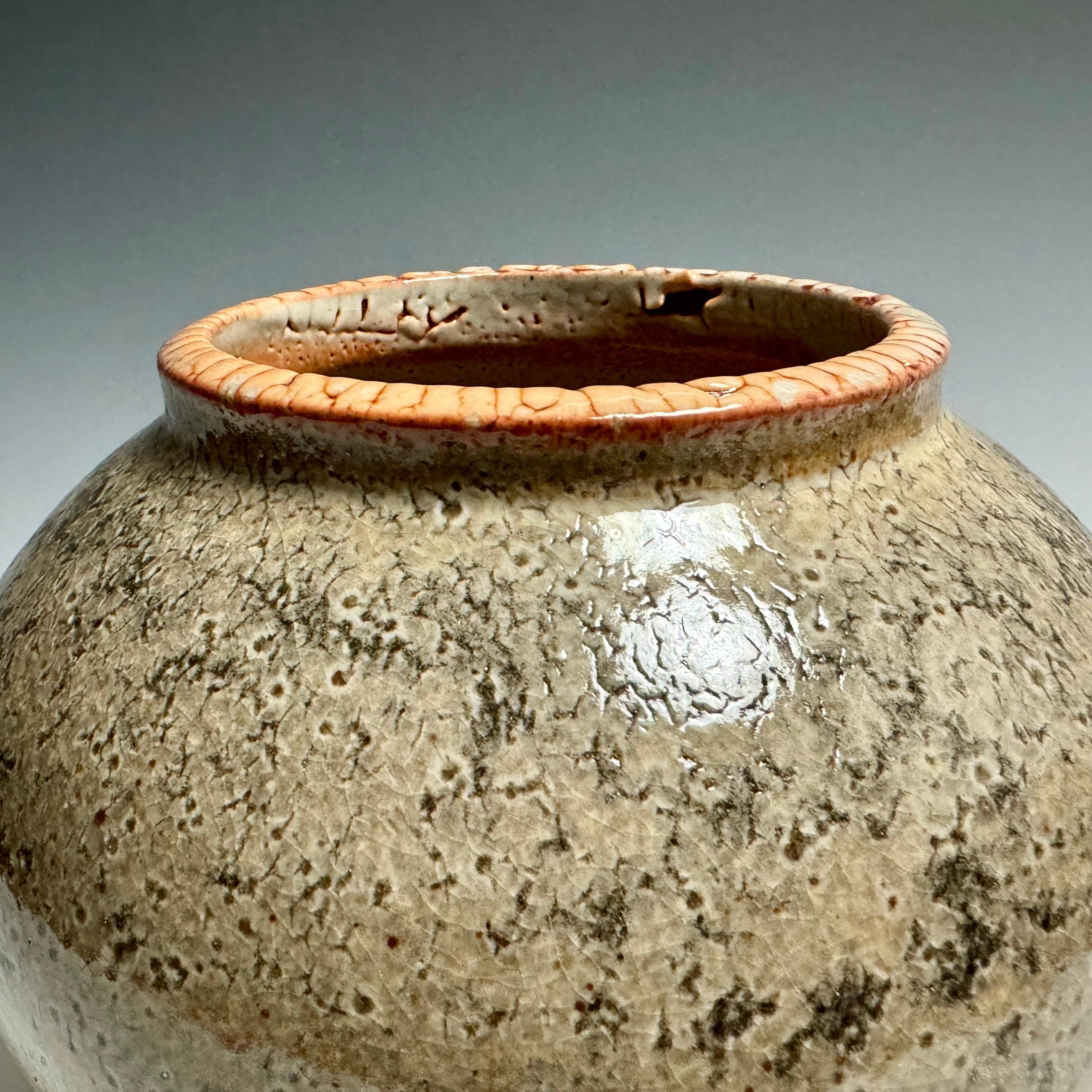 American Shino Glazed Vessel by Jason Fox For Sale