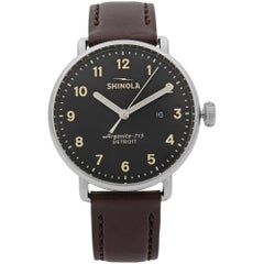 Used Shinola Canfield Steel Black Dial Quartz Men's Watch S0120001939