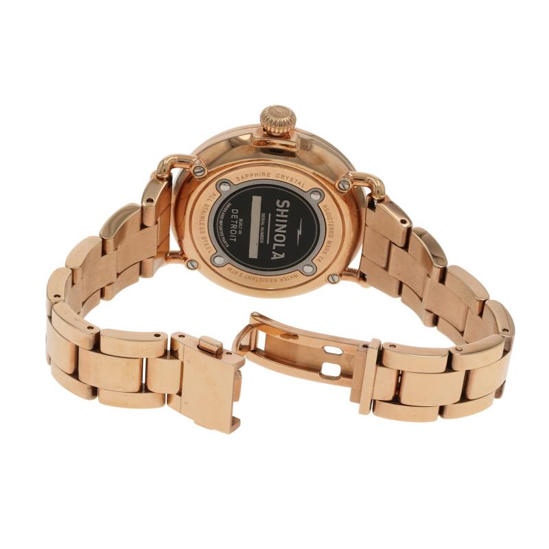 Orologio da donna Shinola Detroit Runwell Placcato oro rosa al quarzo in vendita 2