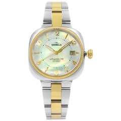 Shinola Gomelsky S0120001103 White Mother of Pearl Steel Two-Tone Ladies Watch