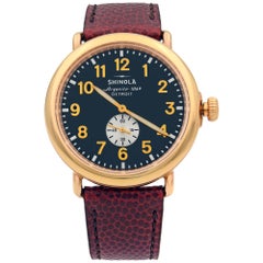 Shinola Runwell Midnight PVD Rose Gold Steel Blue Dial Quartz Watch S0110000168