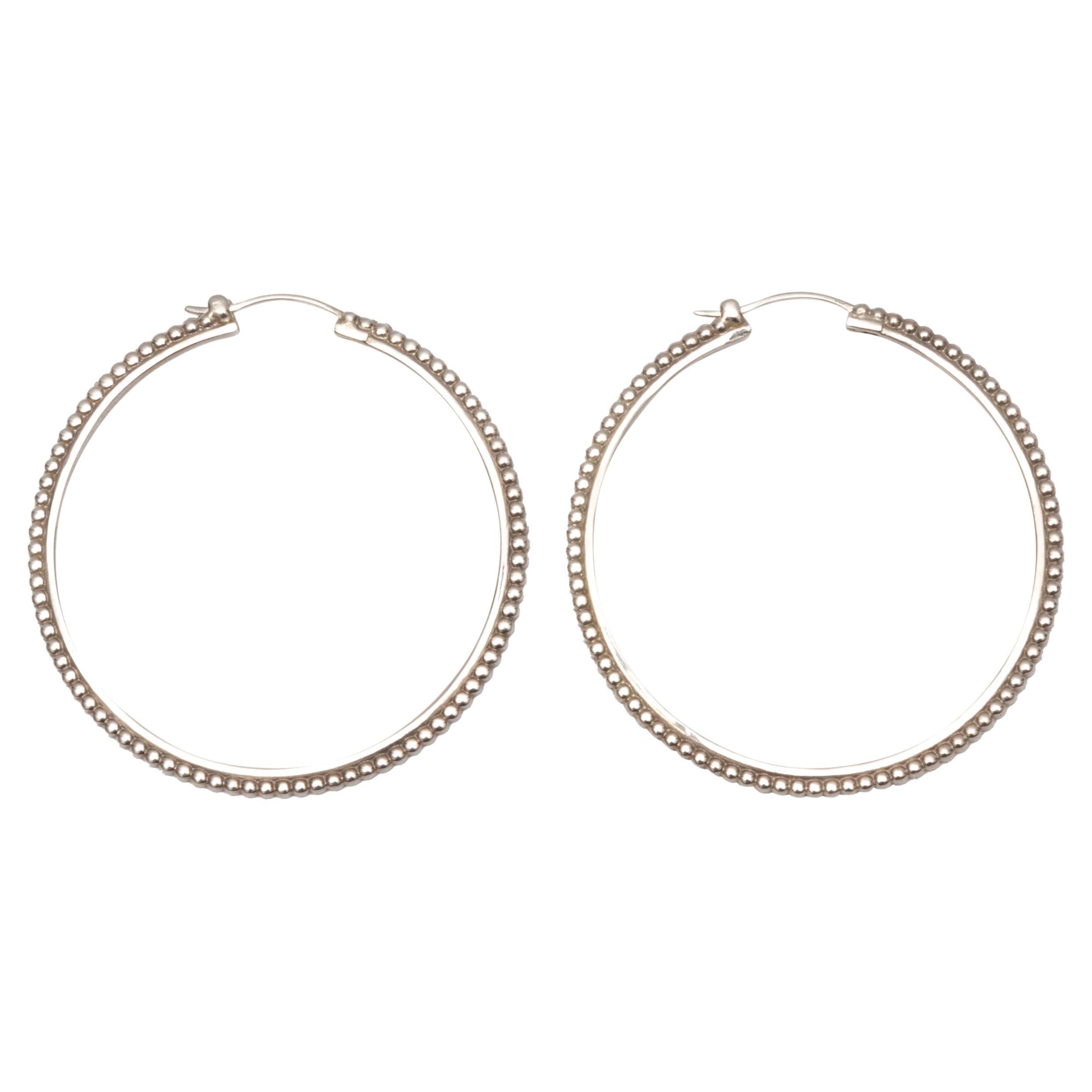 Shinola Silver Large Hoop Earrings