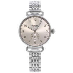 Used Shinola The Canfield Nude Dial Steel Quartz Ladies Watch 20004466