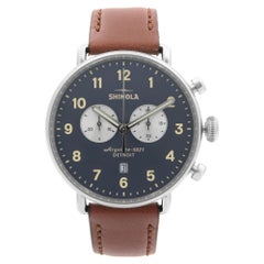 Shinola the Canfield Stainless Steel Blue Dial Quartz Mens Watch S0120001940