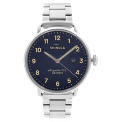 Shinola The Canfield Stainless Steel Blue Dial Quartz Mens Watch S0120018331