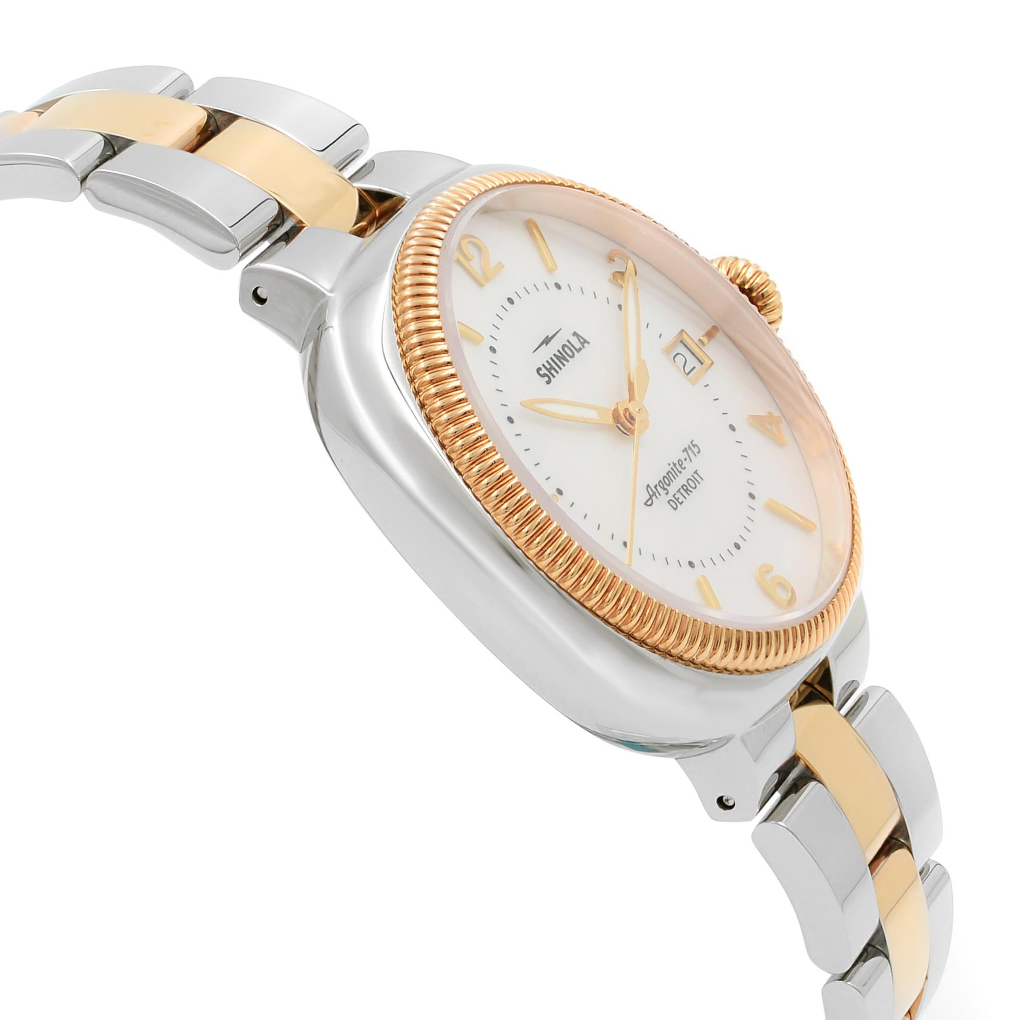 Shinola the Gomelsky Rose Gold Tone Steel Quartz Ladies Watch S0120001102 In New Condition In New York, NY