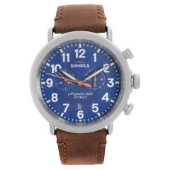 Shinola The Runwell Chronograph Steel Blue Dial Quartz Watch S0110000047