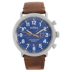 Shinola The Runwell Chronograph Stahl blaues Zifferblatt Quarzuhr S0110000047
