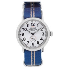 Shinola The Runwell Steel White Dial Quartz Mens Watch S010000100