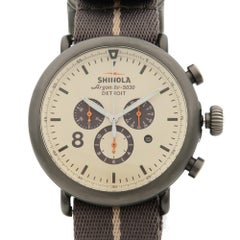 Shinola the Runwell Chrono Contrast Gunmetal Steel Quartz Men’s Watch 10000145