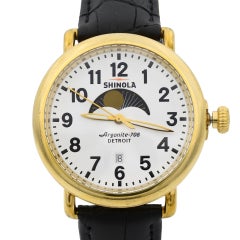 Shinola The Runwell Gold Tone Steel Moon Phase Quartz Men's Watch 11000182