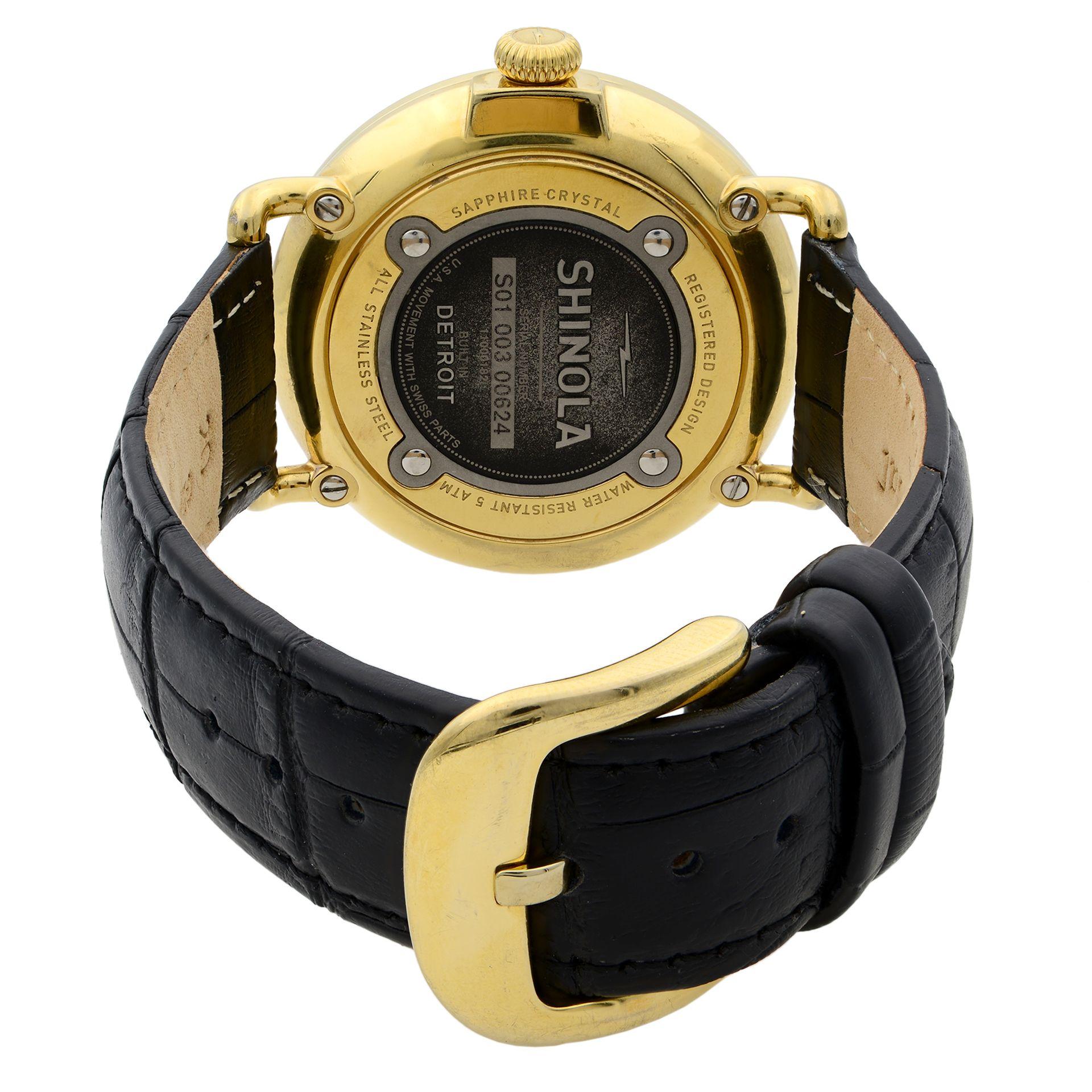 Shinola The Runwell Gold Tone Steel Moon Phase Quartz Men's Watch 11000182 1