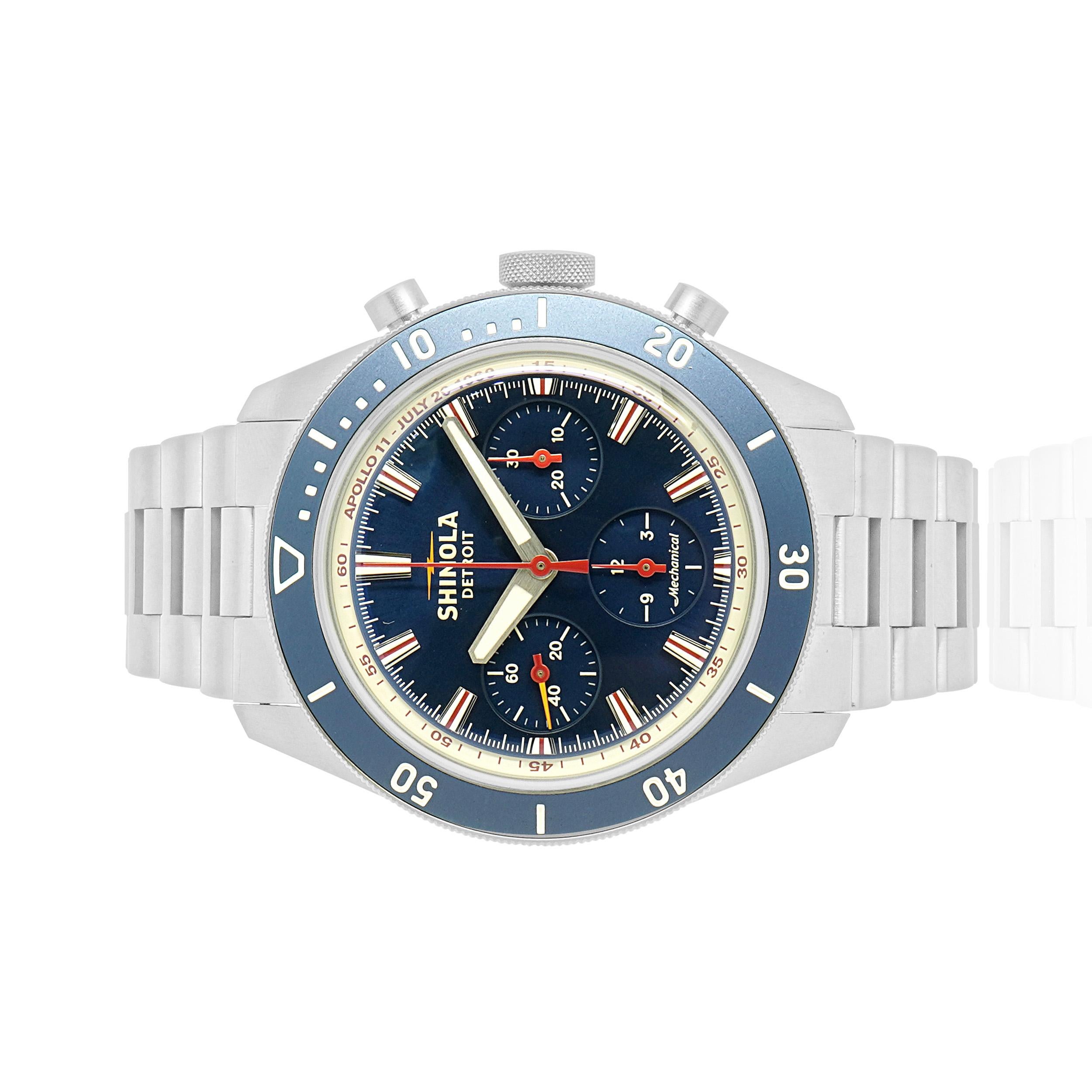 Movimento: manuale
Funzione: ore, minuti, secondi, cronografo
Cassa: cassa in titanio da 43 mm, lunetta cronometrica in alluminio blu
Cinturino: bracciale in titanio 
Quadrante: cronografo blu
Numero di riferimento: S 0120279029
Numero di serie: