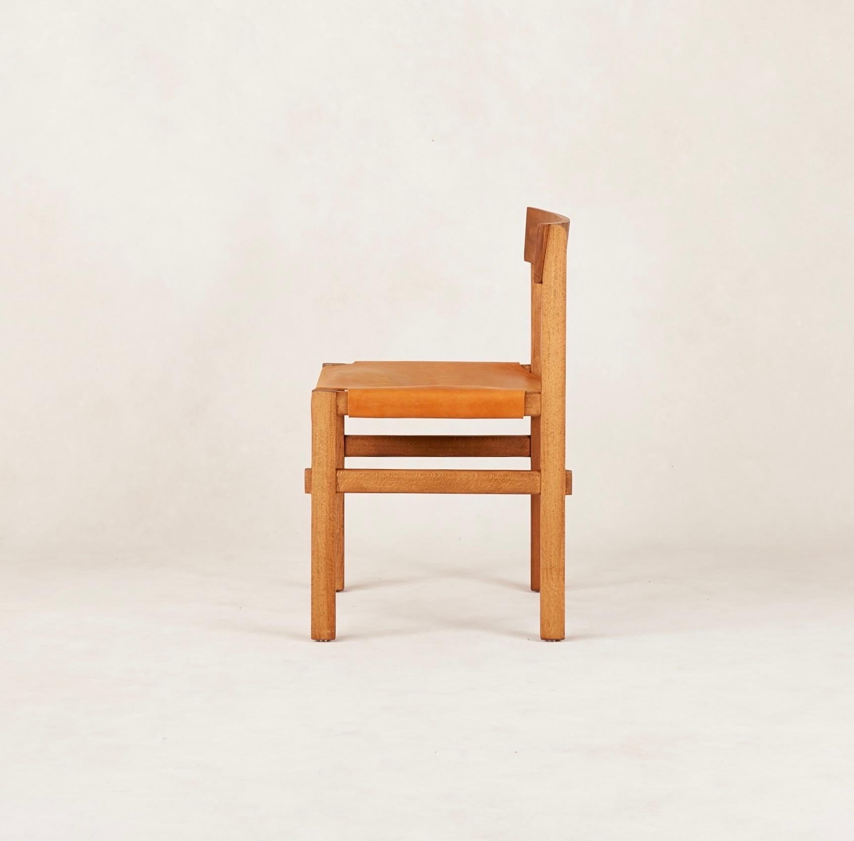 Contemporary Shinto Dining Chairs - Persimmon For Sale