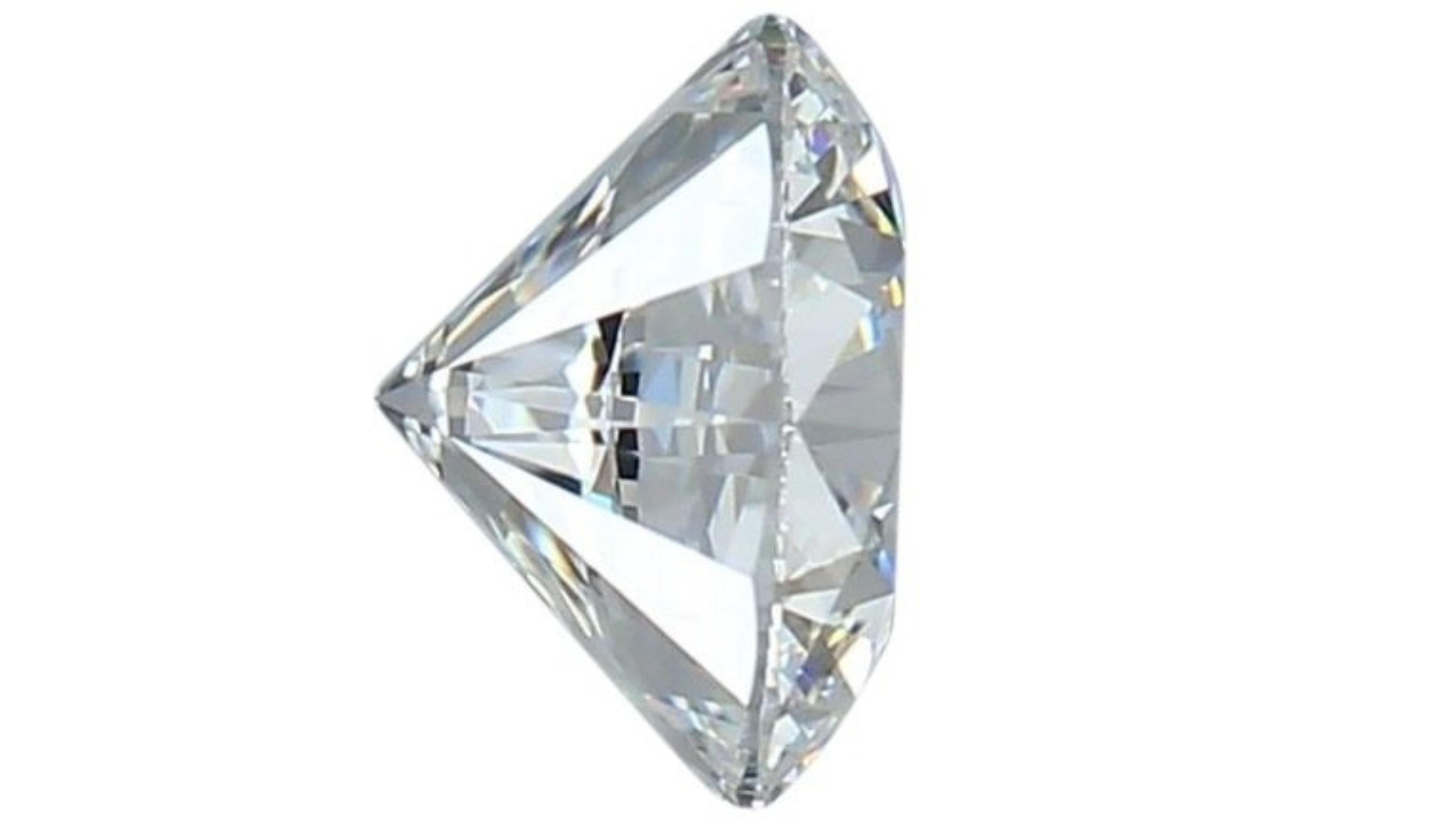 Round Cut Shiny 0.92 carat natural cut round brilliant diamond For Sale