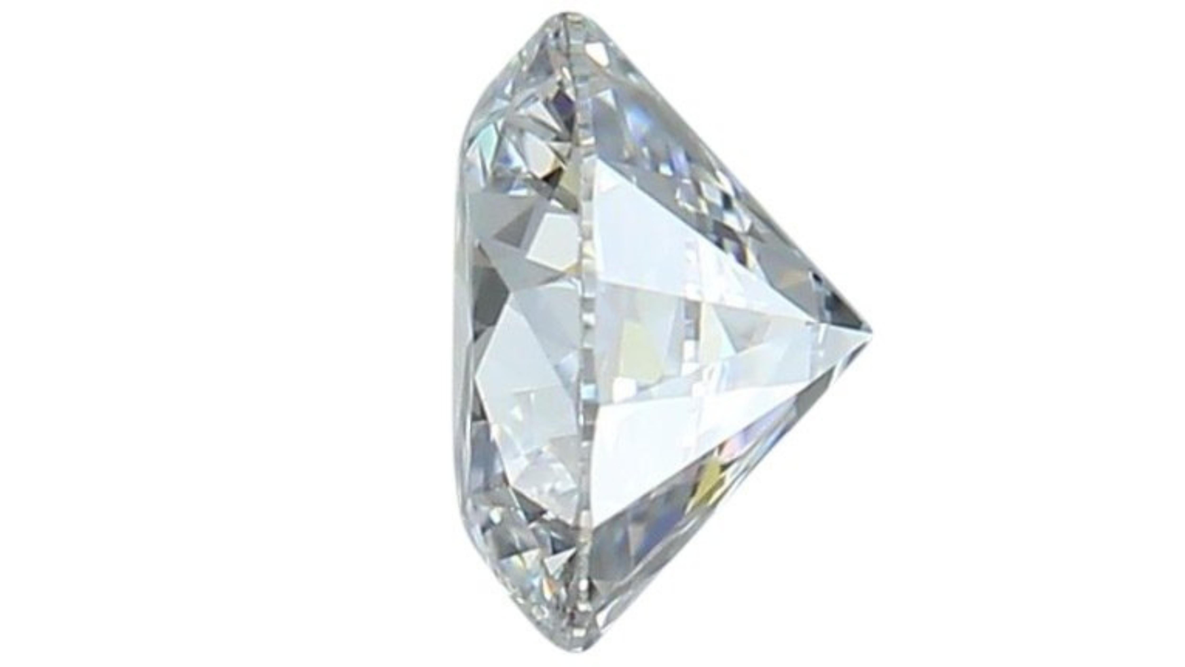 De las mujeres Brillante diamante brillante redondo de talla natural de 0,92 quilates en venta