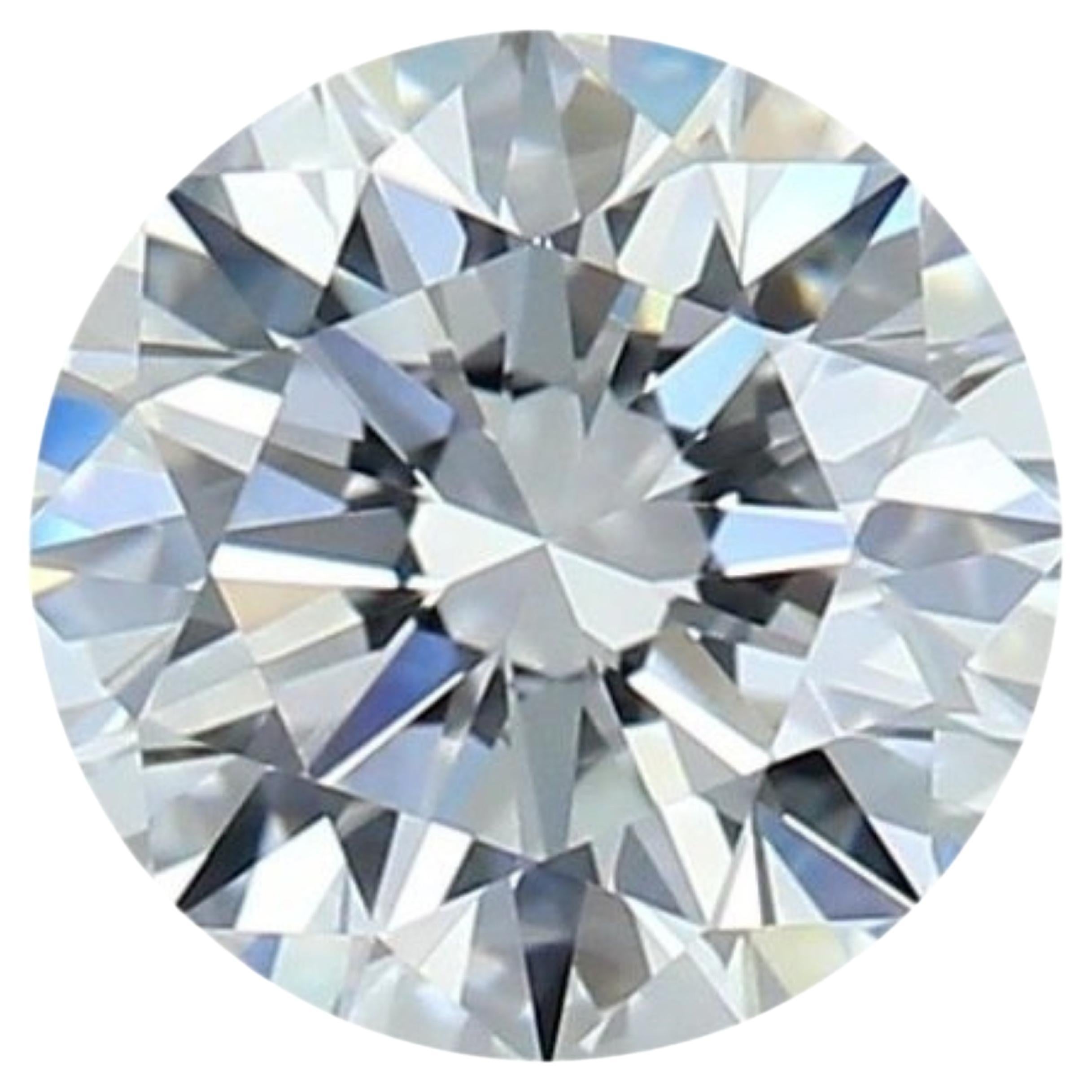 Shiny 0.92 carat natural cut round brilliant diamond For Sale
