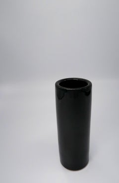 Søholm Stentøj Black Glazed Vase, Scandinavian Modern, Denmark, 1960s