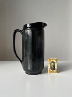 Vaso brocca vintage Rörstrand nero lucido del 1960, Svezia