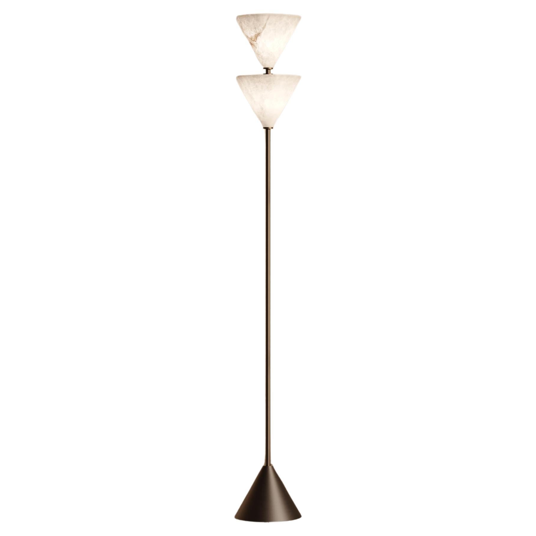 Shiny Black Velos Floor Lamp by Alabastro Italiano