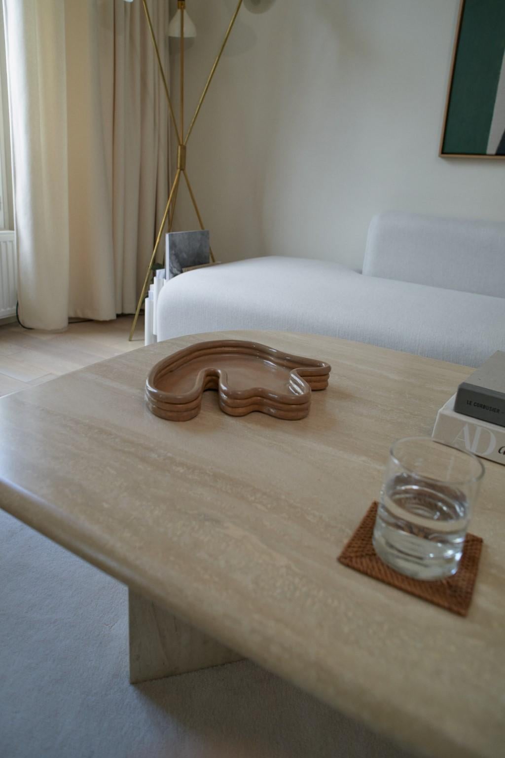 Post-Modern Shiny Camel Lali Small Vide Poche by Sophie Parachey For Sale