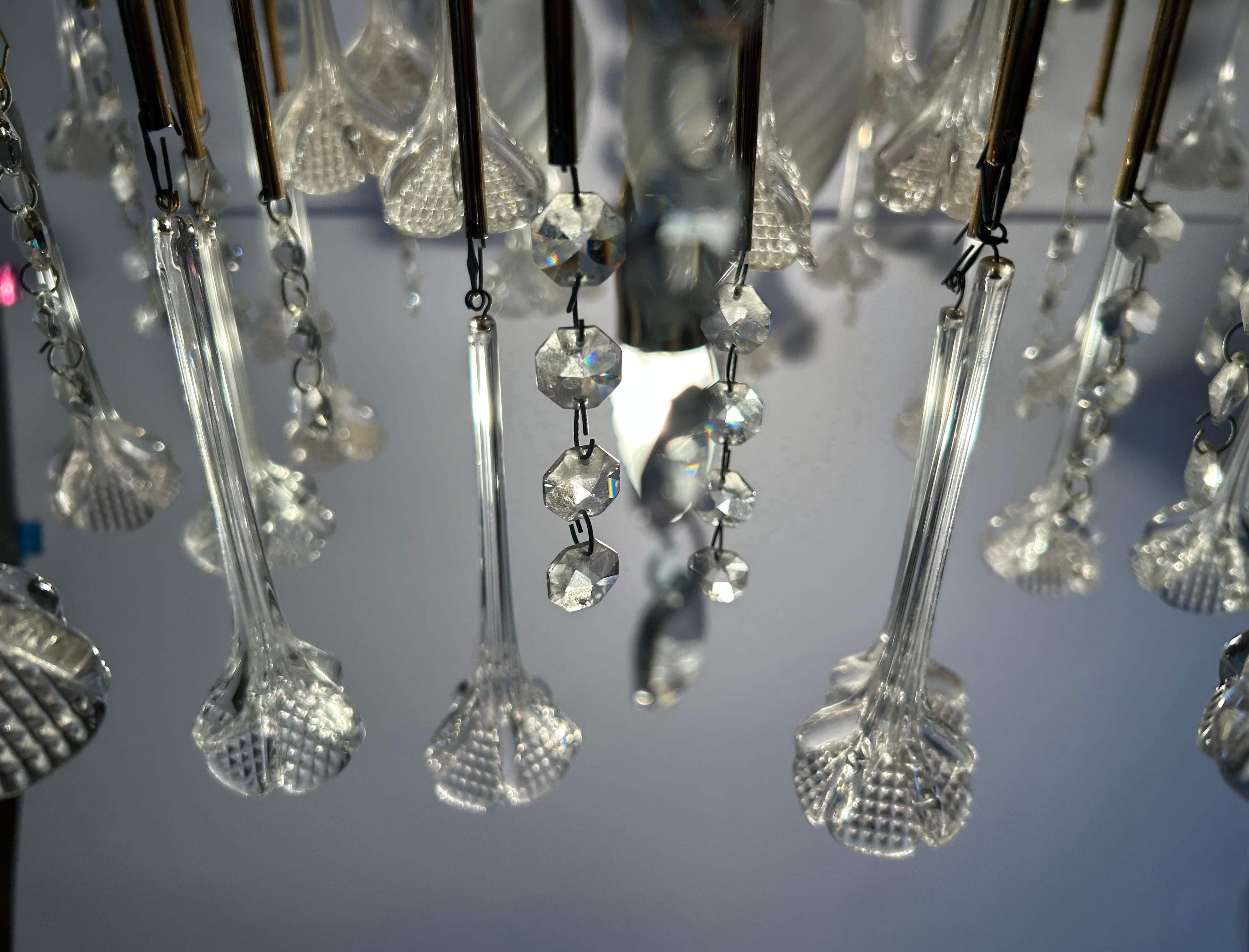 Feu d'artifice de fleurs brillantes, lustre de Murano, années 1980 en vente 5