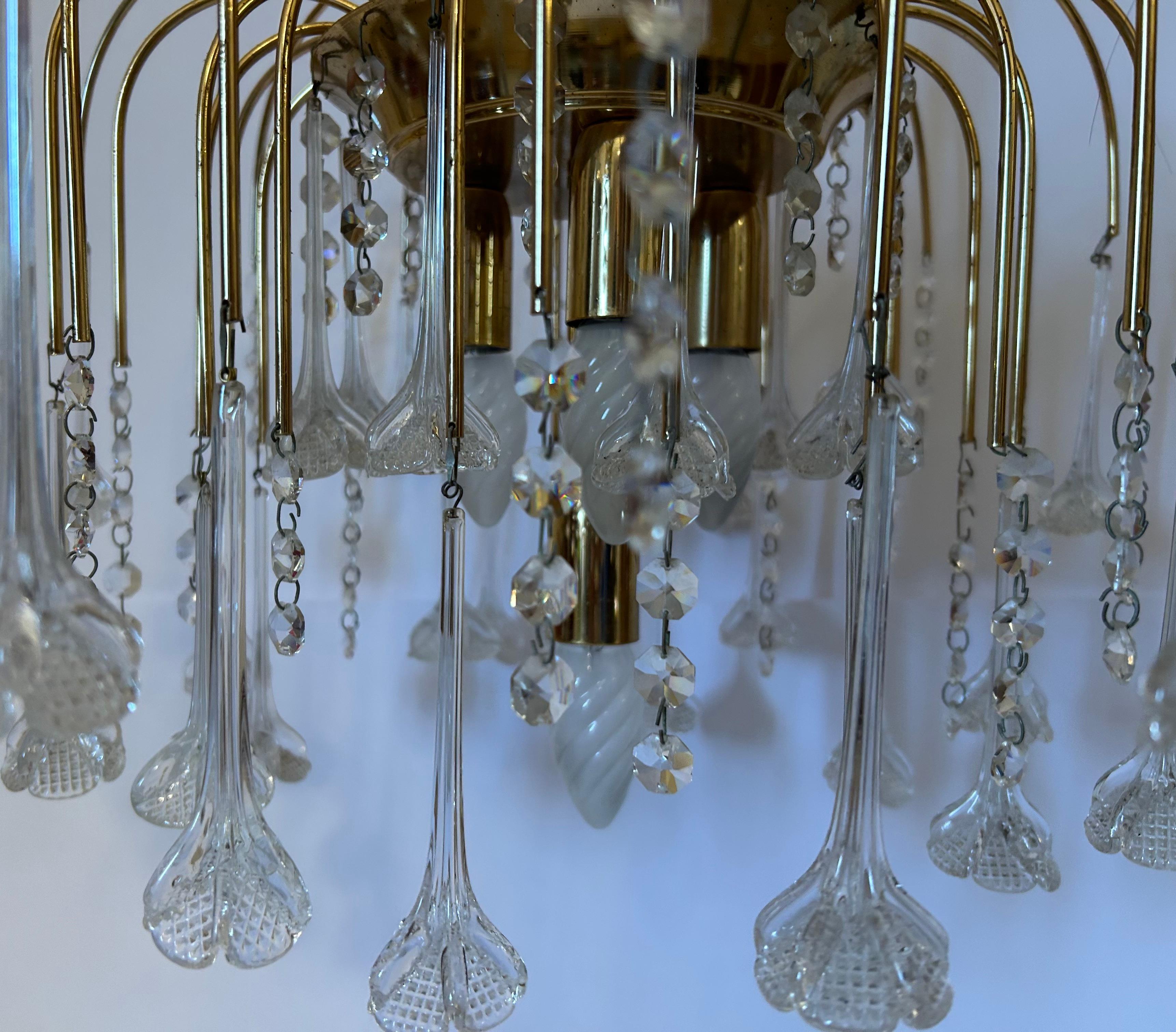 Feu d'artifice de fleurs brillantes, lustre de Murano, années 1980 en vente 7
