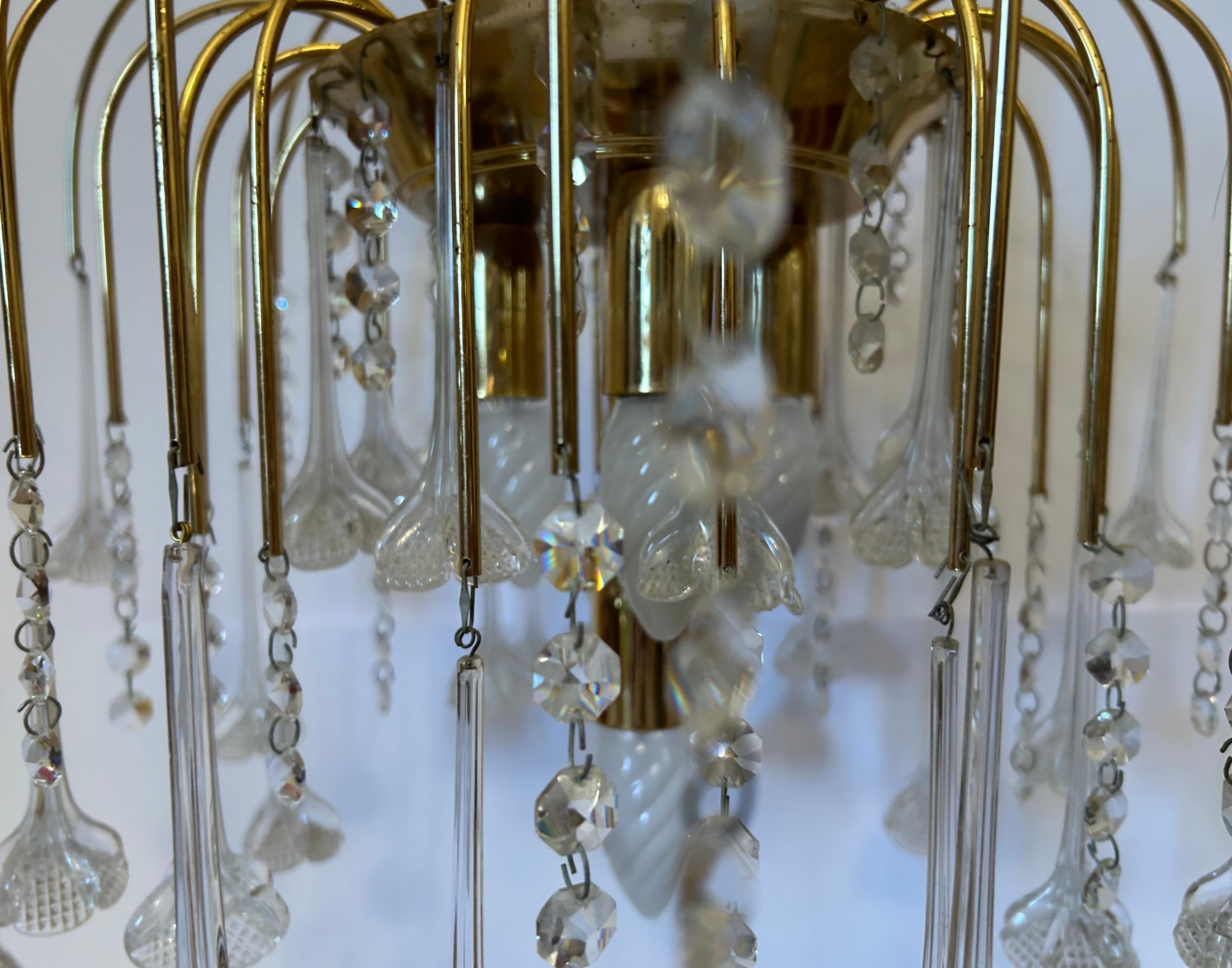 Feu d'artifice de fleurs brillantes, lustre de Murano, années 1980 en vente 8