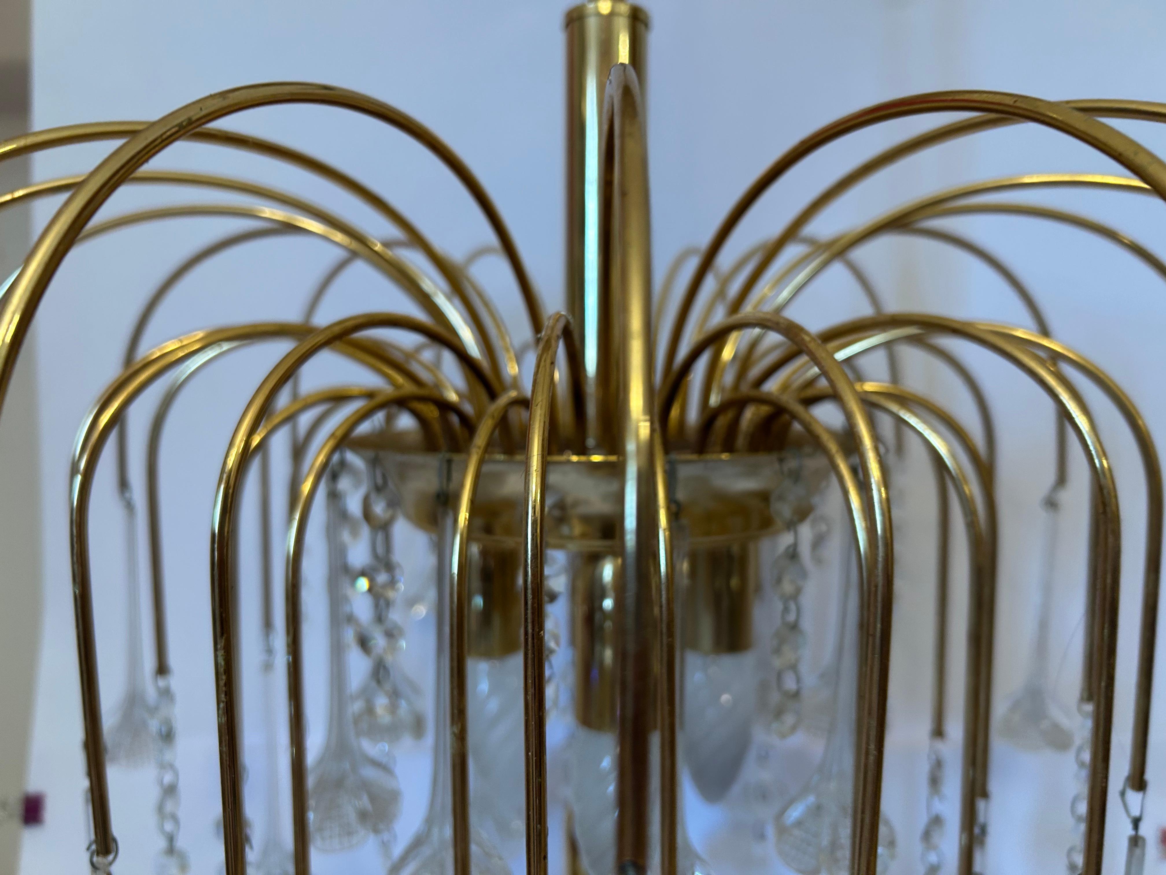 Fait main Feu d'artifice de fleurs brillantes, lustre de Murano, années 1980 en vente