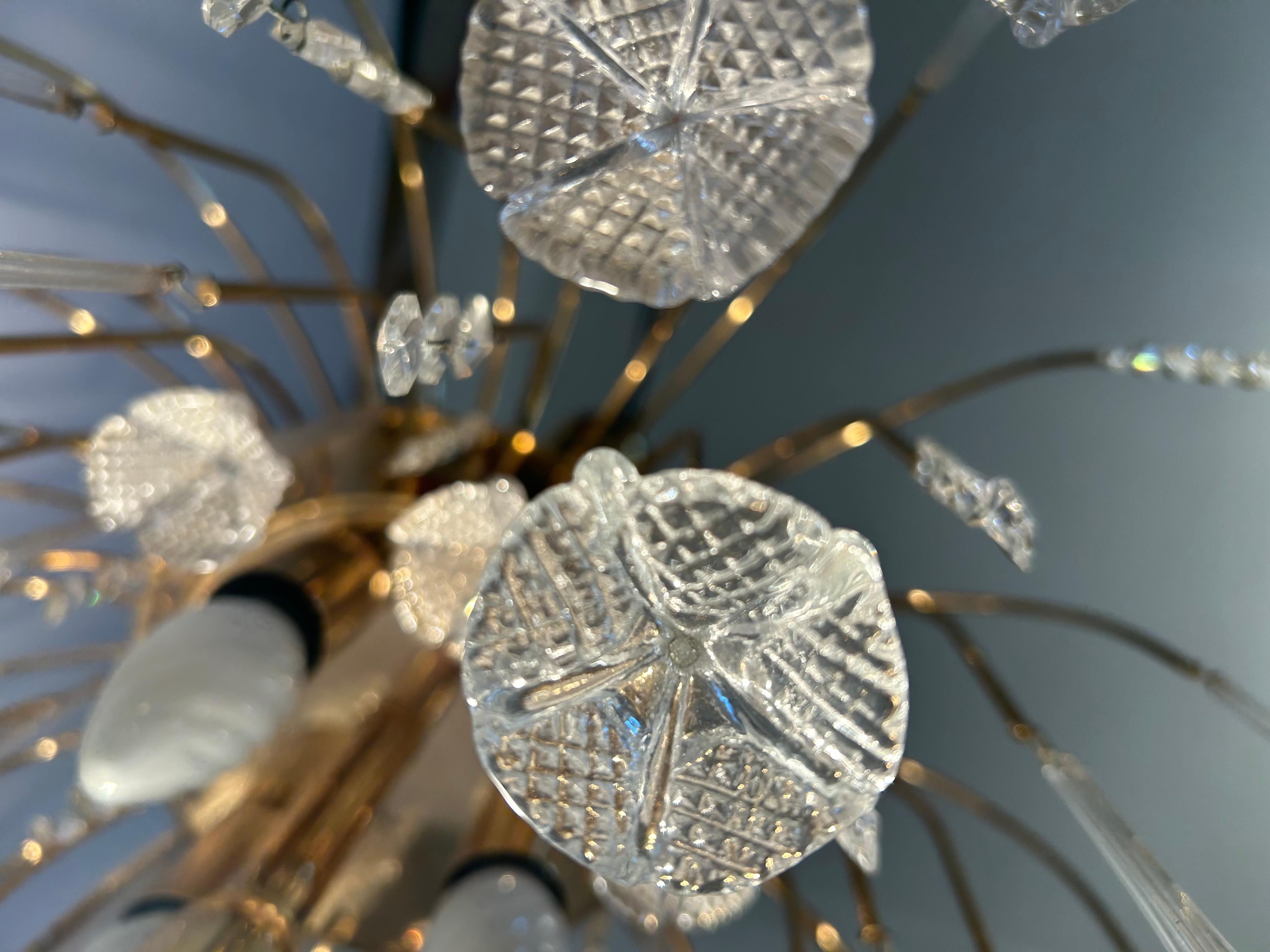 Feu d'artifice de fleurs brillantes, lustre de Murano, années 1980 en vente 2