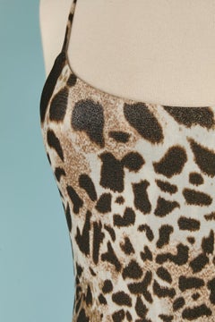 Body in lycra lucida con motivo animalier ALEXANDRE VAUTHIER