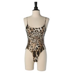 Body in lycra lucida con motivo animalier ALEXANDRE VAUTHIER