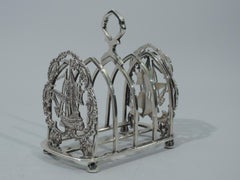 Ship Ahoy, Antique English Sterling Silver Galleon Toast Rack