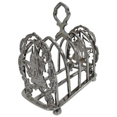 Ship Ahoy, Antique English Sterling Silver Galleon Toast Rack