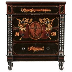 Antique Ship Captain's Style Chest