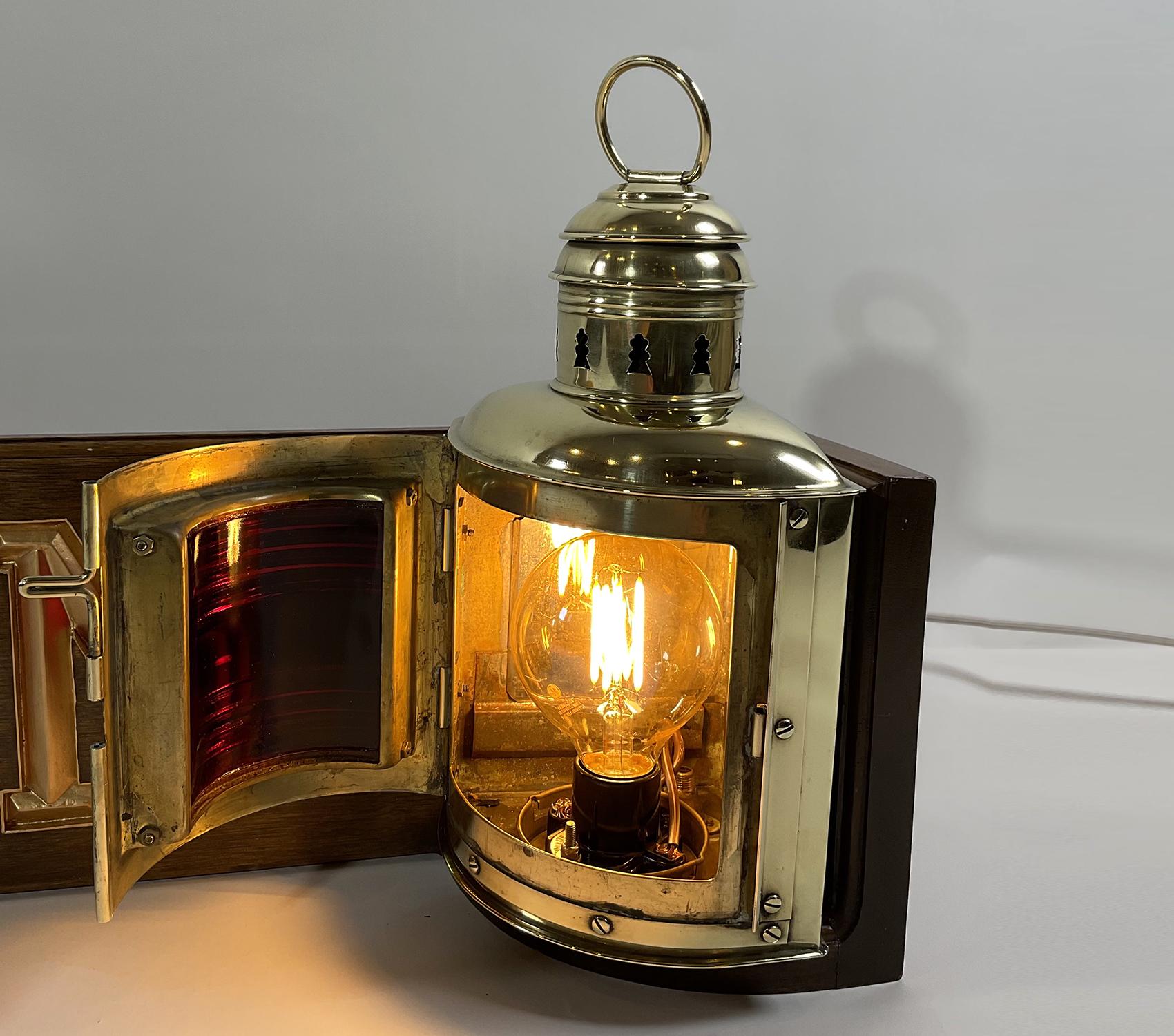 Mid-20th Century Ship Lantern with Nameboard 